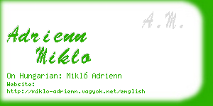 adrienn miklo business card